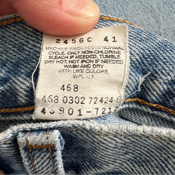 Vintage 2002 Levi’s 901 Relaxed Straight Leg Jeans Light Wash Mexico 32 X 32 - Picture 8 of 12